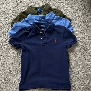 Polo by Ralph Lauren Boys Navy, Light Blue & Olive Green Polo Shirt Set
